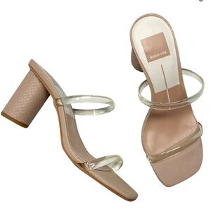 Dolce Vita noles heels in nude crystal size 6.5